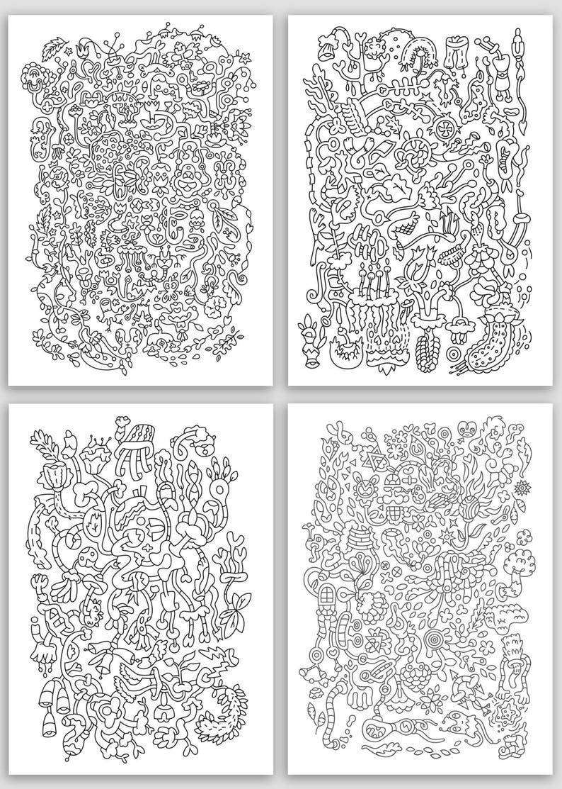 BRICOLAGE cartes de correspondance, cartes de coloration, Art Therapy, soulager le Stress, cartes de couleur, coloriage, astucieux cadeau, cartes de colorier pour adulte, 5 x 7 cartes image 1