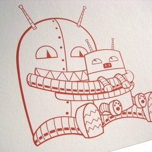Robot and Friend Card