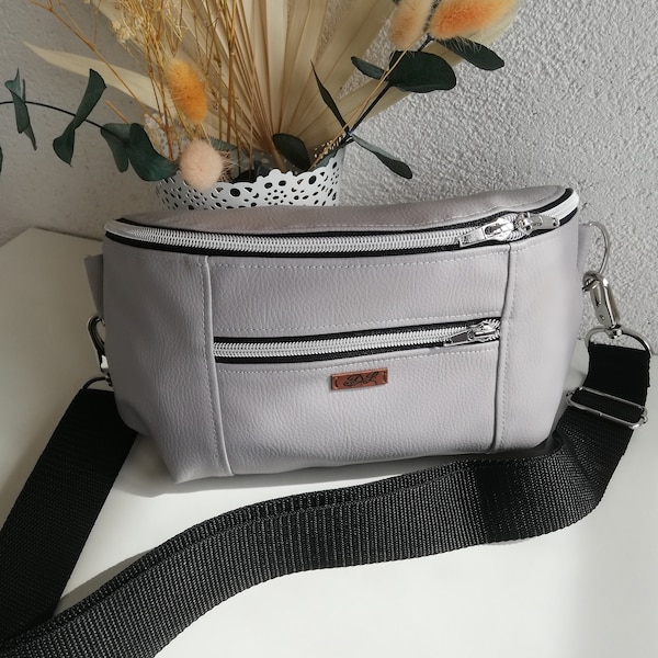 Bauchtasche Hipbag klasssisch, grau, sportliche Tasche