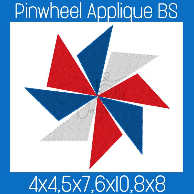Pinwheel Text Pinwheel Applique Design, Machine Embroidery Digital Download, 4x4 5x7 ...