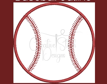 Motif de broderie Machine contour baseball-téléchargement numérique