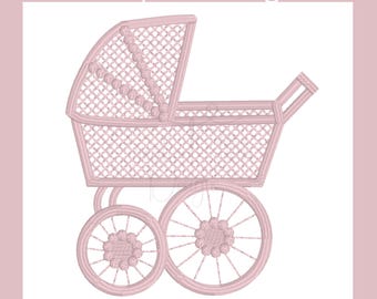 Motif de broderie Machine landau par Creative Stitch Designs/4 x 4 5 x 7 6 x 10/bébé fille/bébé design pour bébé bannières, bavoirs, couvertures