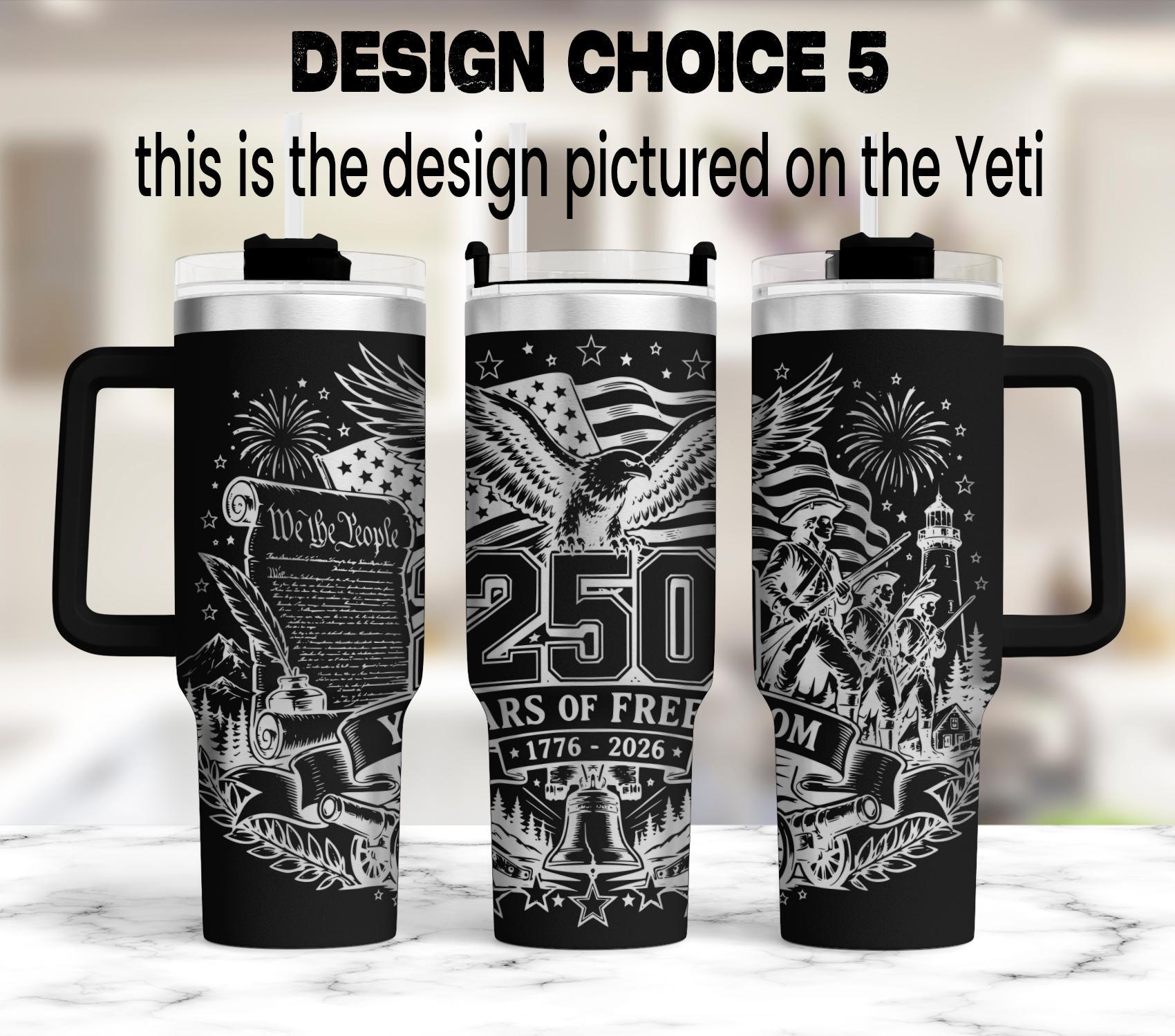 250th Anniversary Engraved YETI Rambler 36 Oz Chug Bottle, Limited