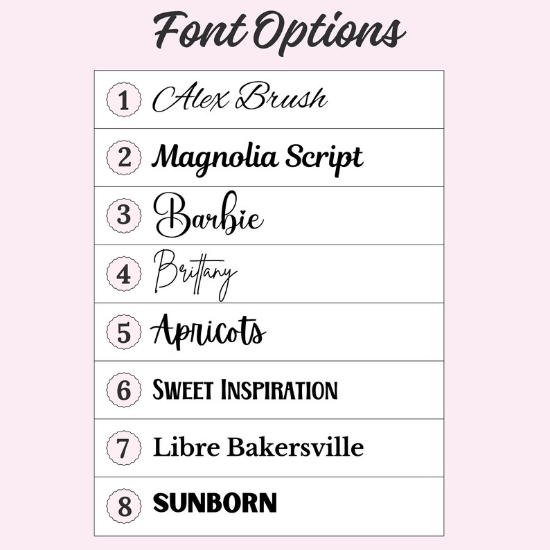 Font options