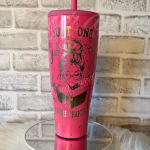 Engraved Brumate Tumbler Neon Pink Etched BRuMATE Book Lover Reading Design Gift For Teacher Custom Gift College Custom Gift Laser BRuMATE