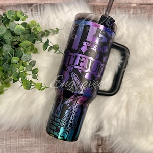 Engraved Stanley Tumbler Etched Black Chroma Stanley Quencher Tumbler Engraved Chroma Stanley Beetle Gift Engraved Cup