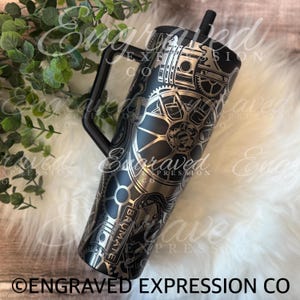 Engraved Brumate Era Tumbler Gear Etched Brumate Cup For Him Custom Personalized Fathers Day Gift Drinkware Engraved Brumate Mechanic Cup