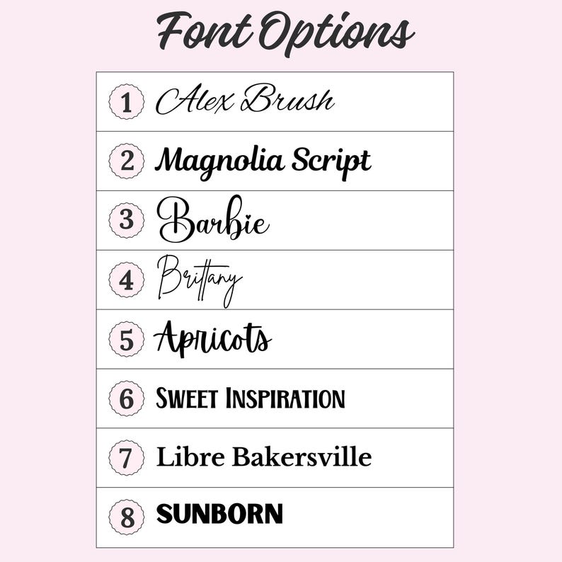 Font options