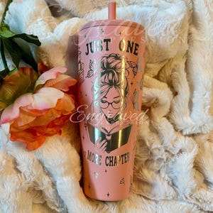 Engraved Brumate Era Tumbler: Book Lover Gift, Guava 40oz Cup