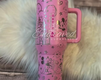 Gobelet à thème mignon gravé Taffy HydroJug Traveler 40 oz, tasse pour couple, cadeau de vacances personnalisé pour elle