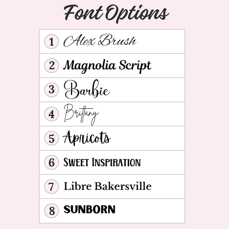 Font options