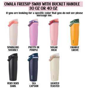 Engraved Owala Sleek Floral Water Bottle | Rose and Larkspur Flower Wrap | Personalized Owala Gift for Her | Custom Floral Owala Sway Bottle image 4