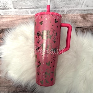 Engraved Glitter Pink BRuMATE Era Tumbler - 40 oz Leakproof Cup