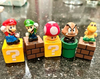 Super Mario Figurines Set of 5,  home Decor, Car Ornaments, Anime Style