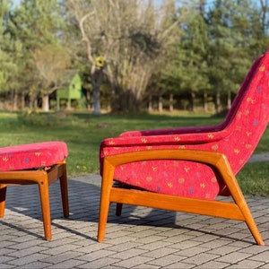 Swedish Lounge Chair Mid Century Profile by Folke Ohlsson for