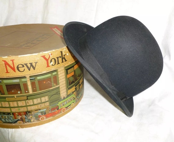 Antique Stetson bowling hat 1900 Paris Derby hat … - image 2