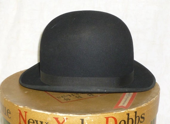 Antique Stetson bowling hat 1900 Paris Derby hat … - image 1