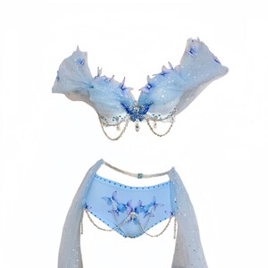 Blue Butterfly, Handmade, Rave Outfit, Festival Clothing, EDM, Rave Bae, Festival wear, Festival Outfit