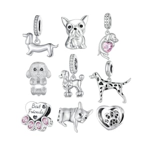 犬チャーム 925 スターリングシルバー ブレスレットチャーム パンドラ