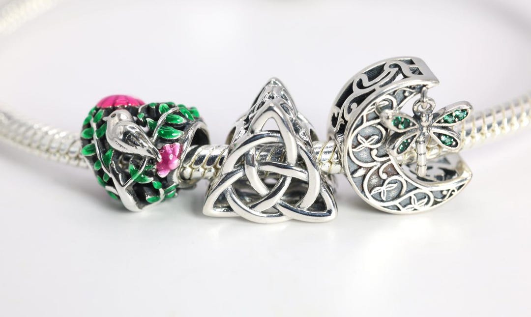 Silver Charms Celtic Knot Fits Pandora Bracelet Blue 925 Sterling Silver  Jewellery Gift for Her BUY GET 65% OFF