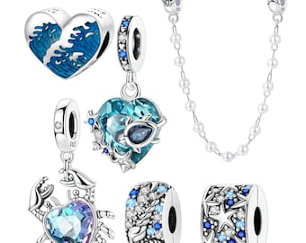 Silver Sea Life Charms fits Pandora Bracelet 925 Sterling Silver Charm Jewellery gift for her BUY 3 GET 65% OFF