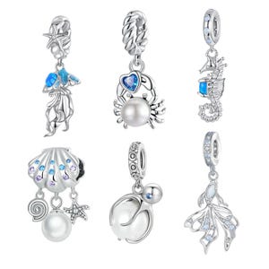 Silver Sea Life Charms fits Pandora Bracelet 925 Sterling Silver Charm Jewellery gift for her BUY 3 GET 65% OFF