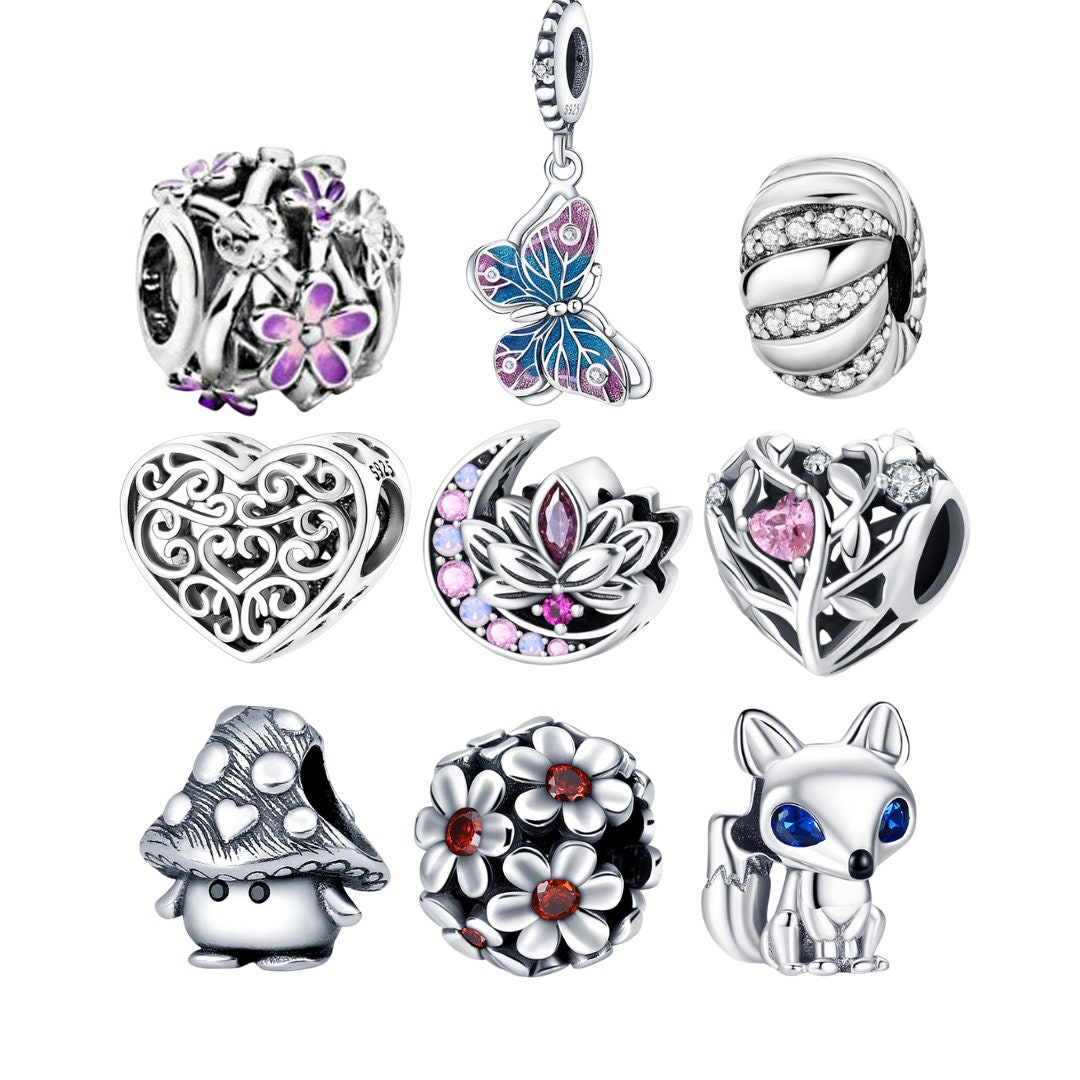 Pandora K14 Charm  ①Piece  〔Blaik lotus〕 Pandora K14 Charm ①Piece 〔Blaik lotus〕