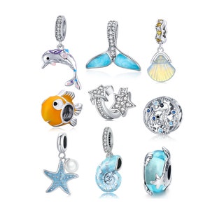 Silver Sea Life Charms fits Pandora Bracelet 925 Sterling Silver Charm Jewellery gift for her BUY 3 GET 65% OFF