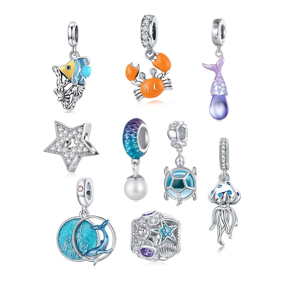 Silver Charms Fits Pandora Bracelet 925 Sterling Silver Charm Sea Theme Charm Jewellery Gift for Her BUY 3 GET 66 OFF Etsy