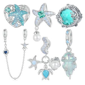 Silver Sea Life Charms fits Pandora Bracelet 925 Sterling Silver Charm Jewellery gift for her BUY 3 GET 65% OFF