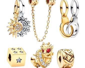 Gold Plated Cubic Zirconia Charms fits Pandora Bracelet BUY GET 65% OFF