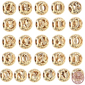 Vergoldete Initial Charms für Pandora Armband Gold Charms Geschenk für Sie KAUFEN 3 GET 65% SALE