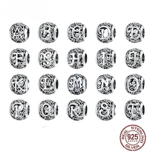 Alphabet Charms passt Pandora Armband Charm 925 Sterling Silber Geschenk für sie KAUFEN 3 ERHALTEN 65% SALE
