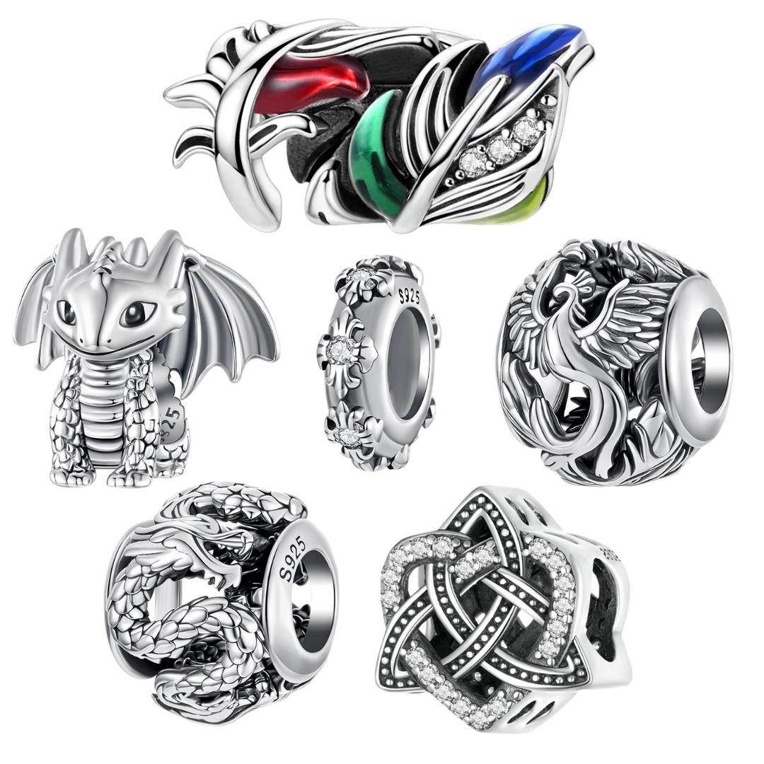 パンドラ Dragon Charm Dragon Charm Jewellery Silver Charms Fits Pandora Bracelet 925