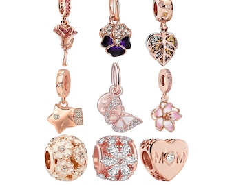 Rose Gold Plated Charms fits Designer 3mm Snake Chain Bracelet Gift for Her  BUY 3 GET 65% OFF