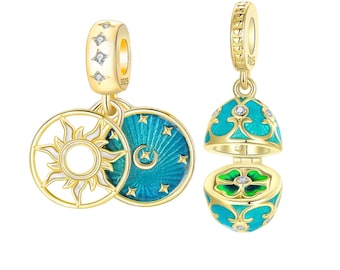 Gold Plated Cubic Zirconia Charms fits Pandora Bracelet BUY 3 GET 65% OFF