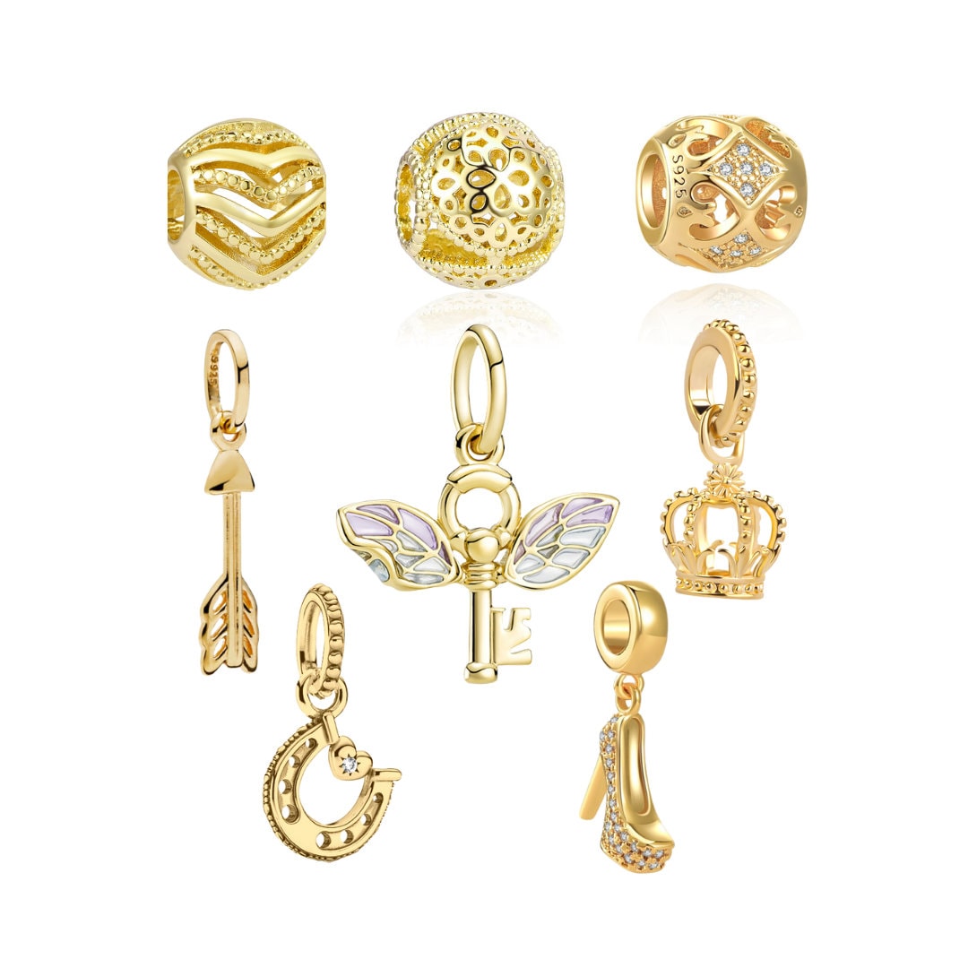 Gold Plated Crystal Charms Fits Pandora Bracelet BUY 3 GET 66 OFF Etsy