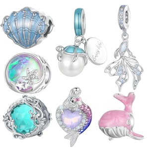 Silver Sea Life Charms fits Pandora Bracelet 925 Sterling Silver Charm Jewellery gift for her BUY 3 GET 65% OFF