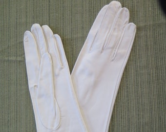 NOS Vintage White Leather Formal Gloves size 7.5