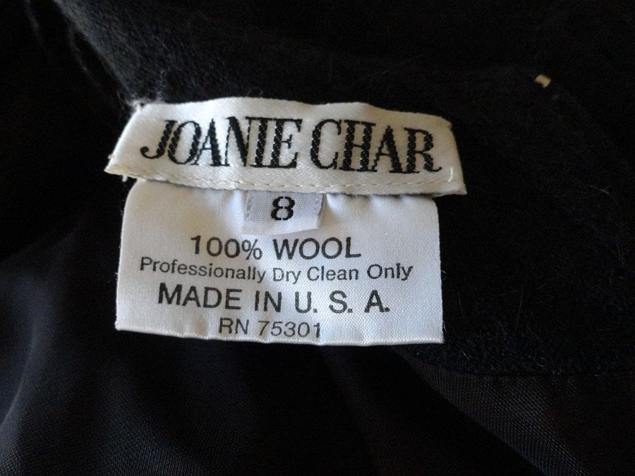 Vintage 80s Joanie Char Fitted Black Wool Knit Dress Swag - Etsy