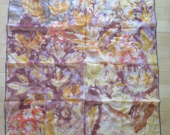 Vintage VERA Neumann Vera-Sheer Leaves Silk Blend Scarf