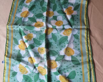 Vintage Vera Neumann Rectangular Floral Scarf Japan