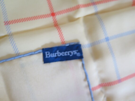 BURBERRYS Semi Sheer Silk Scarf Square Italy Must… - image 4