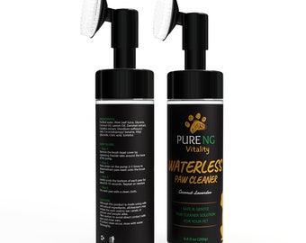 Pure Ng Vitality Coconut-Lavender,pH-balanced, No Rinse Foaming Cleanser, leaves your furries paw clean, for convenience, a bristles brush.