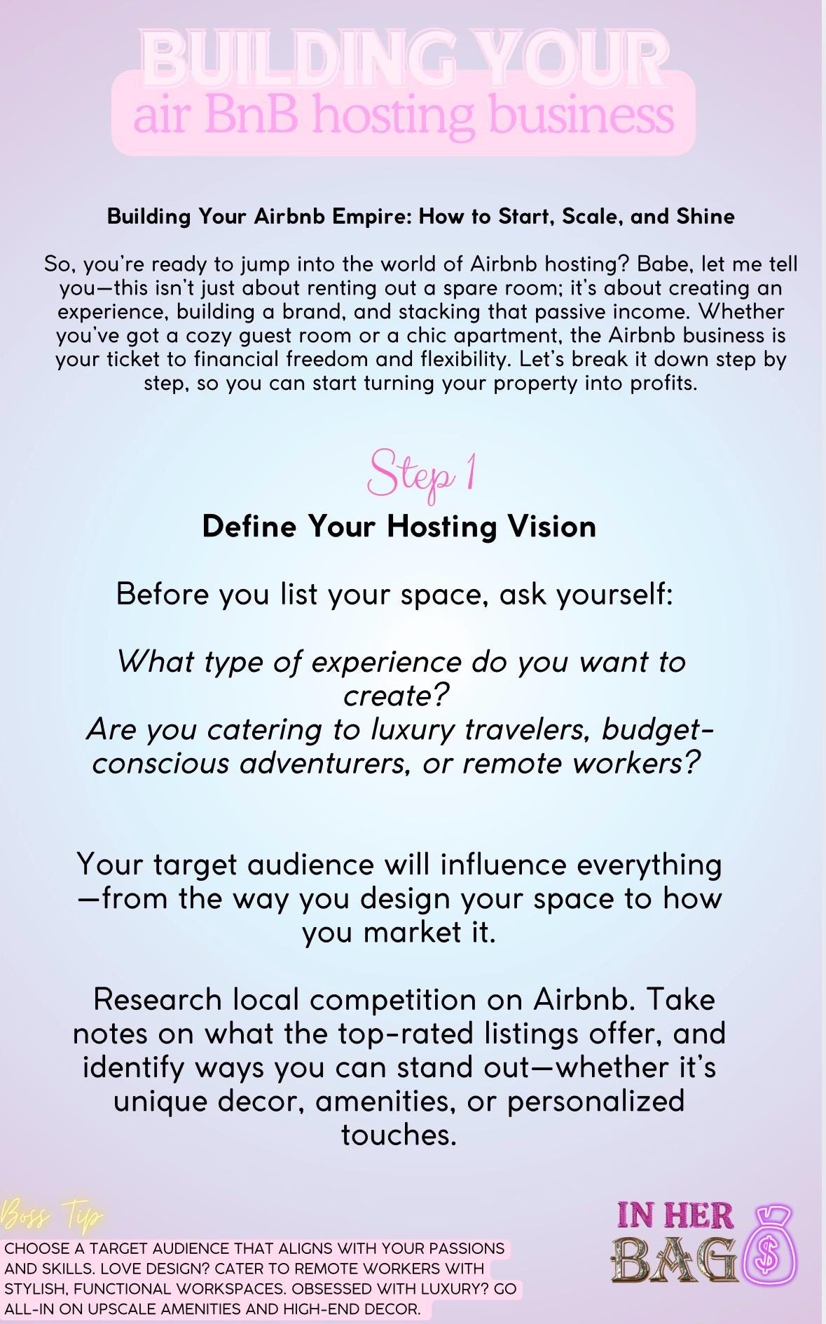 Building Your Air BnB Hosting Business | Step by Step Guide To Hospitality  Success | Your Guide to Profitable Airbnb Stays