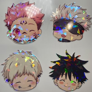 Anime Jujutsu Kaisen Holographic Stickers