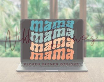 Mama Wavy Font SVG PNG JPG Mama Mom