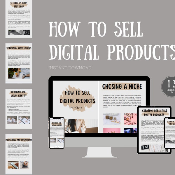 How to sell digital products guide, how to sell digital products ebook, passive income, start a business, make money, make money online