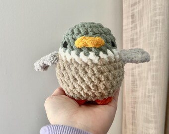 Crochet Baby Mallard Plushie | Handmade Toy