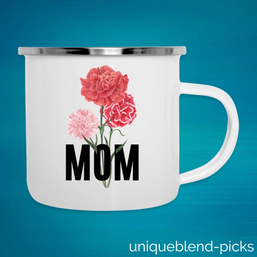 Mom's Red Flower - Camper Mug